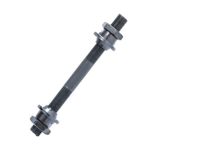 картинка Ось перед колеса МТВ черная, под эксц,конуса с пыльн, 3/8х108мм, бренд Shunfend | велосалон Драйв г. Липецк